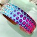 Cuff Bracelet in  Rainbow Retro Mod Polymer Clay Jewelry