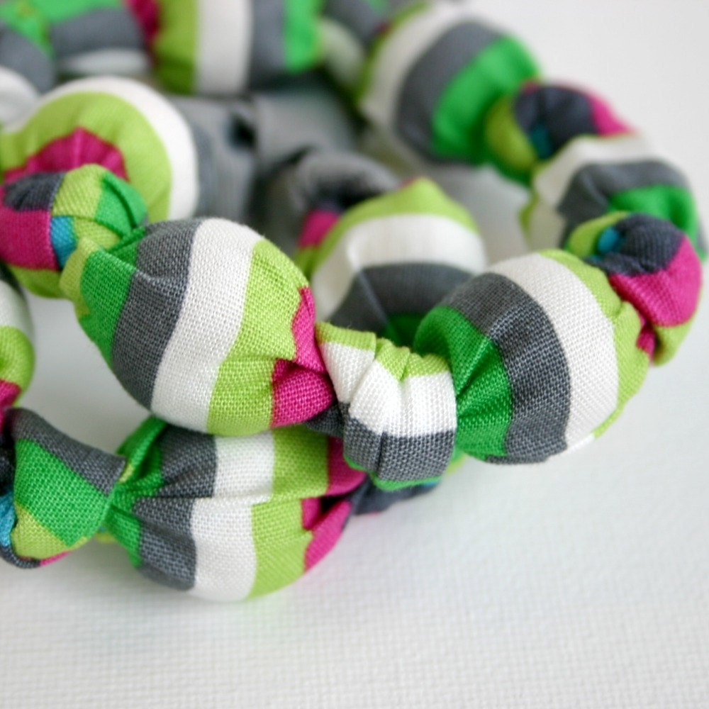 Pick Any 2 ORGANIC Fabric Chomping Necklace for Teething Babies