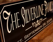 Beautiful sign with vinyl - Your last name - great gift idea - wedding - anniversary