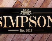 Personalized, custom sign-great wedding gift - bridal shower, anniversary, housewarming-perfect for any home (Simpson)