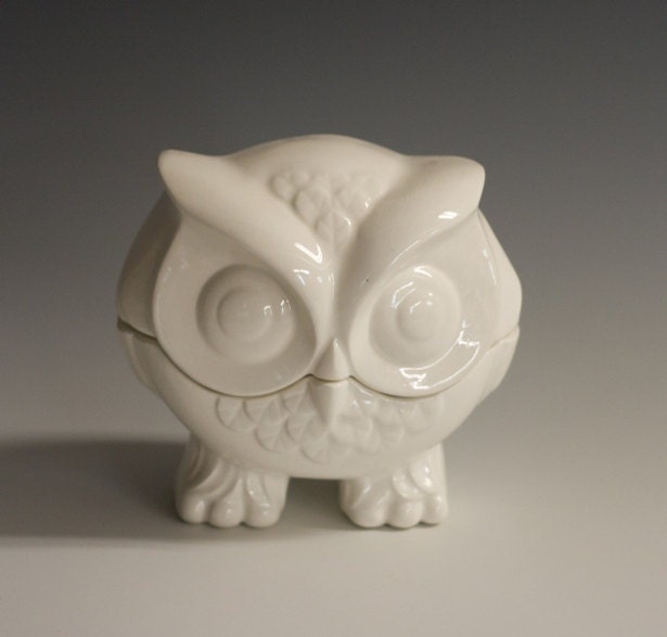 Owl trinket box from vintage mold