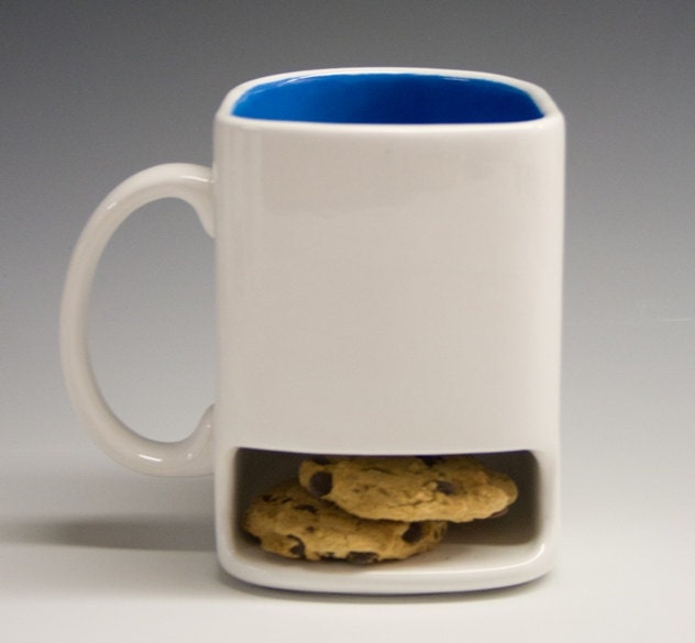 White and blue green Dunk mug