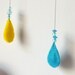 Cloud mobile on branch...Thomas...YELLOW-LIGHT BLUE-TURQUOISE
