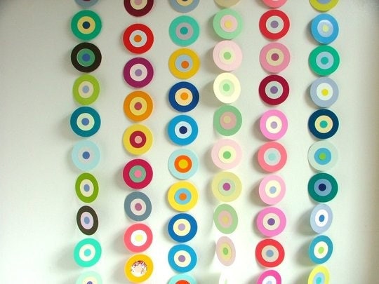 Last One Spring Paint Chip Garland.....Blue-Green-Yellow-Grey-Brown....