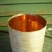 Set of 10 Birch Bark  flower vases.  Made from New Hampshire bark. Made with a recycled can. Nice for your woodland rustic home or wedding.