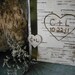 Birch bark covered journal or guest book, engraved for the woodland rustic nature home or wedding.