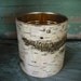 Set of 10 Birch Bark  flower vases.  Made from New Hampshire bark. Made with a recycled can. Nice for your woodland rustic home or wedding.