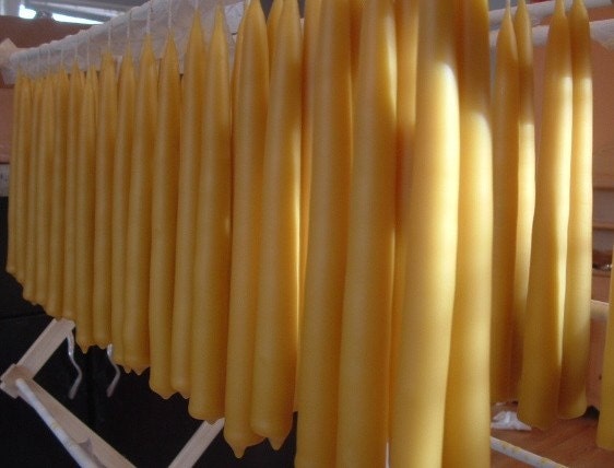 3 Sets Beeswax Taper Candles 8"