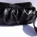 Pleated Black Leather Clutch - Custom Order