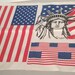 Patriotic Applique Fabric American Flag Statue of Liberty