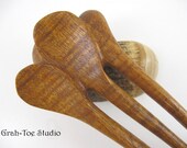 Curly Koa Wood Jugendstil Hair Fork Grahtoe Handmade