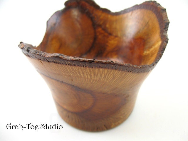 Silk Oak Wood Lathe Turned Bowl Grahtoestudio
