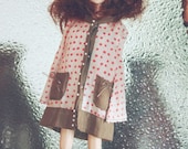DISCOUNT 30% OFF jiajiadoll orange dots shirts dress for Momoko only