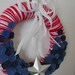 July 4 Wreath, Red White and Blue Wreath, Summer Wreath, 14 inch size