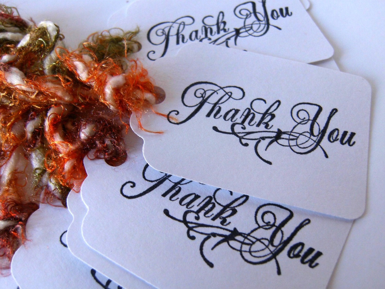 Gift Tags - Elegant Thank You - White (Set of 8)
