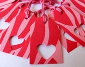 Gift Tags - Wild at Heart - Pink Zebra Stripes (Set of 10)