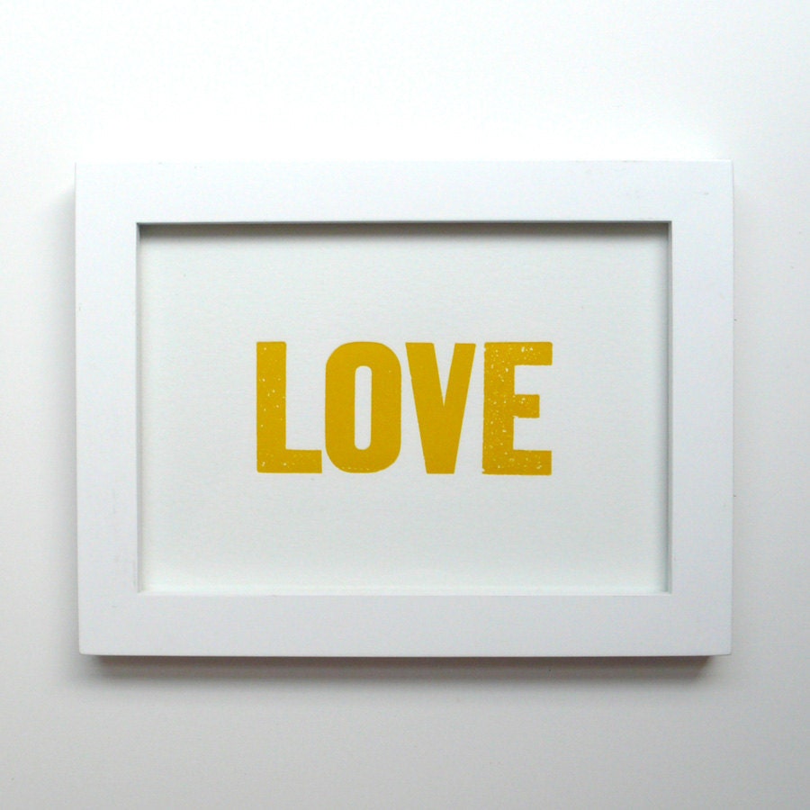 LOVE mini print 5x7 (yellow)