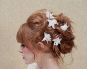 Bridal hair pins, flower hair pins, orchid, vintage hair pin, wedding headpiece, Uma Ships in 1 Month