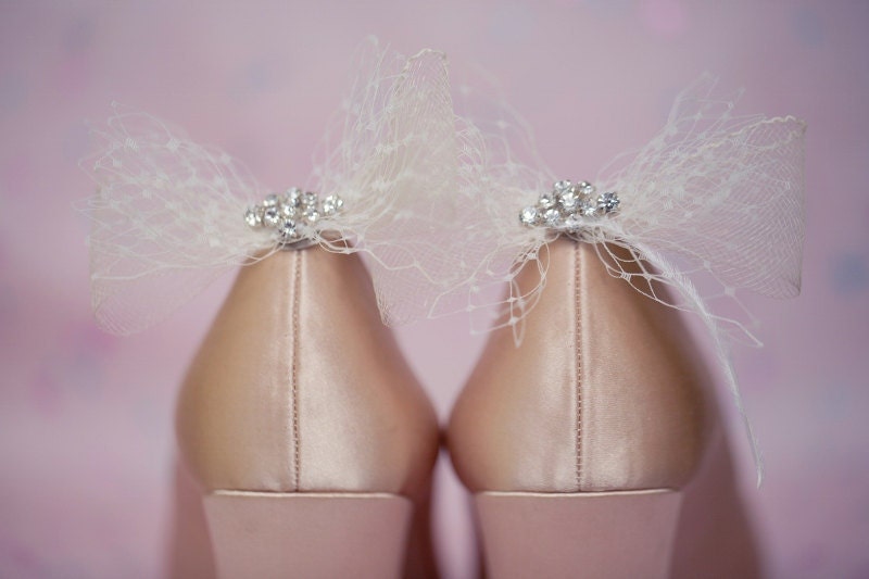 Bridal shoe clips, shoe clips, ivory shoe clips, rhinestone shoe clips, Rhette Ships in 1 Month