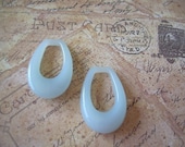 Vintage Lucite Bead Hoops Ice Blue Doorknocker 2