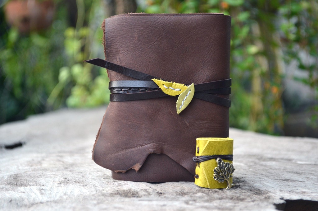 S.A.L.E Tree Miniature book & MiniBook A7 Brown leather