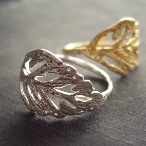 Odette Leaf Ring Sterling Silver