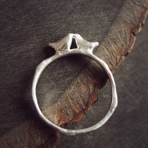 Kissing Bird Ring Sterling Silver