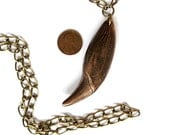Bronze Cave Bear Tooth Pendant Necklace