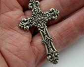 Large Victorian Cross Pendant Necklace