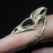 Life Size Bronze Chameleon Lizard Skull Adjustable Finger Ring  - Moon Raven Designs