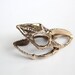 Life Size Bronze Chameleon Lizard Skull Adjustable Finger Ring  - Moon Raven Designs