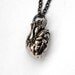 Anatomical Heart Jewelry Antique Silver Anatomical Heart on 24" Gunmetal Chain