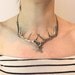 Antler Choker Necklace In Solid White Bronze
