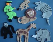 GoodNight Gorilla Childrens Flannel Board Story Felt Set