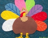 Tommy the Turkey Children's Flannel Board Felt Set