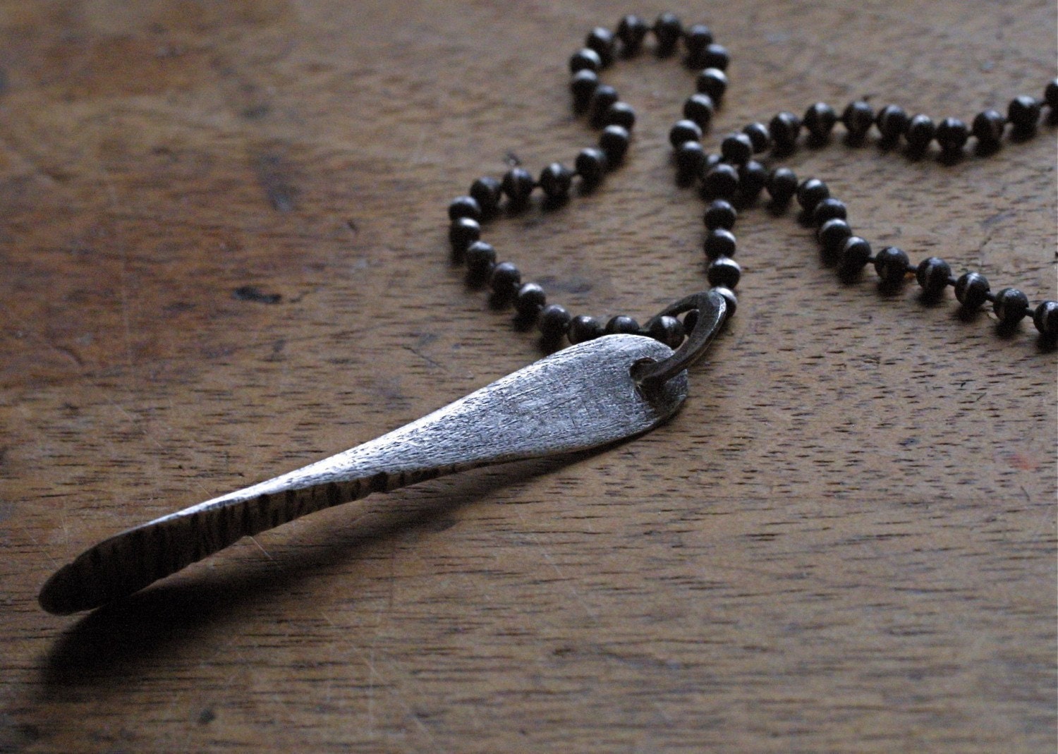Rustic Silver Mans Necklace