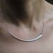 Elegant and Simple Handmade Fine Silver Crescent Necklace