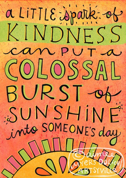 Little Spark of Kindness (5x7 doodle print)