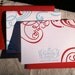 2 pack Variety Letterpress Holiday Cards (red and light blue) - Falalalala & Parumpumpumpum