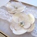 Champagne and Ivory Garter set with rhinestones and pearls