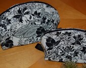 Cosmetic Bags, Set of Two, Lined with Fused Plastic