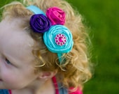 Turquoise, Purple and Pink Hair Accessory Treat