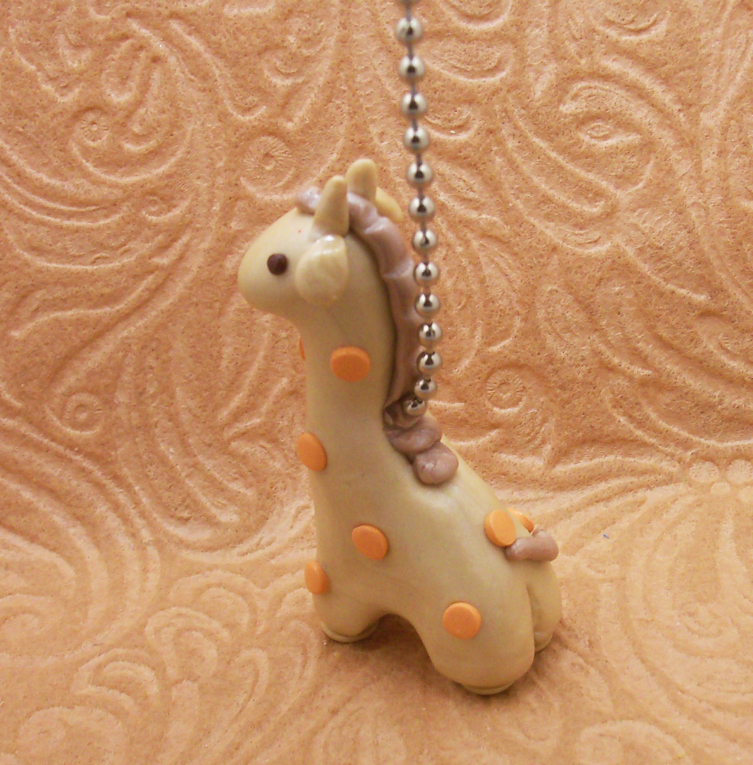 Lily - Tan Giraffe Fan Pull Chain