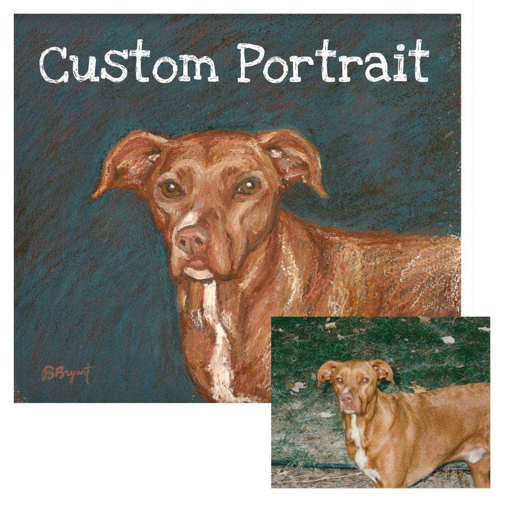 Custom Pet Portrait, Gift Certificate,  8 x 10 Painting, with Shipping