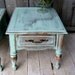 Set of Matching End Tables in a Blue Mint Wash