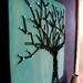 Modern String Art Wooden Tablet - Winter Oak on Cozumel