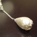 Old Hollywood Glamour Backdrop Necklace, Wedding Jewelry. Swarovski Crystal & Pearl
