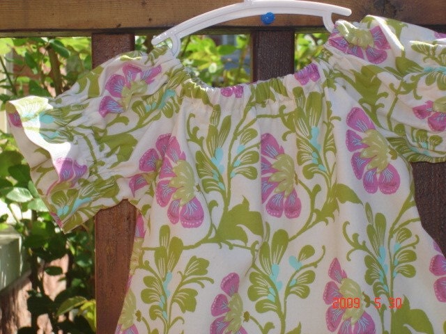 SALE - Was 45.00 now 33.75 - READY TO SHIP - 18 months - Lula Peasant Blouse and Corduroy Capri Set with Pleated Ruffle Trim - SWEET JASMINE