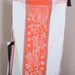 apron, full size vintage tea towel red