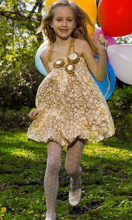 HONEY is a  Bubble Flowergirl dress, very playful, so many options, birthday dress, easter dress